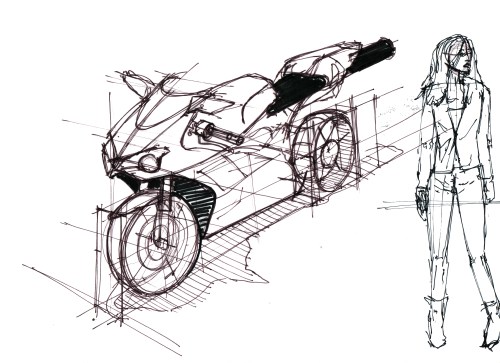 Duccati 1090 and woman