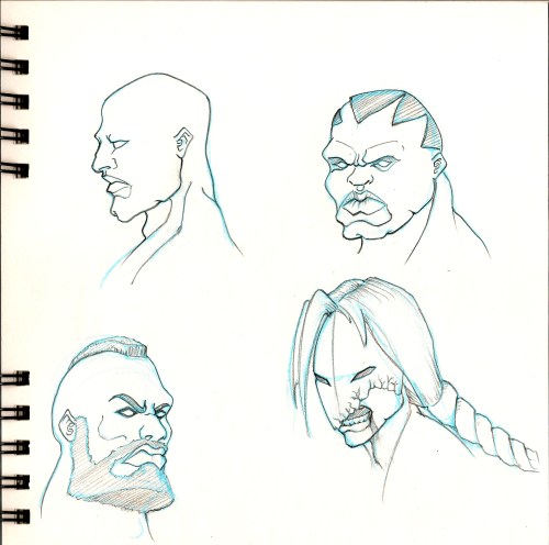 street fighter heads